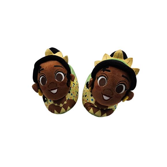 Disney Princess Tiana Toddler Sz 11-12 Plush Slippers Princess and the Frog - Picture 3 of 6